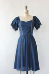Swiss Dot Puff Sleeve Dress S/M Petite