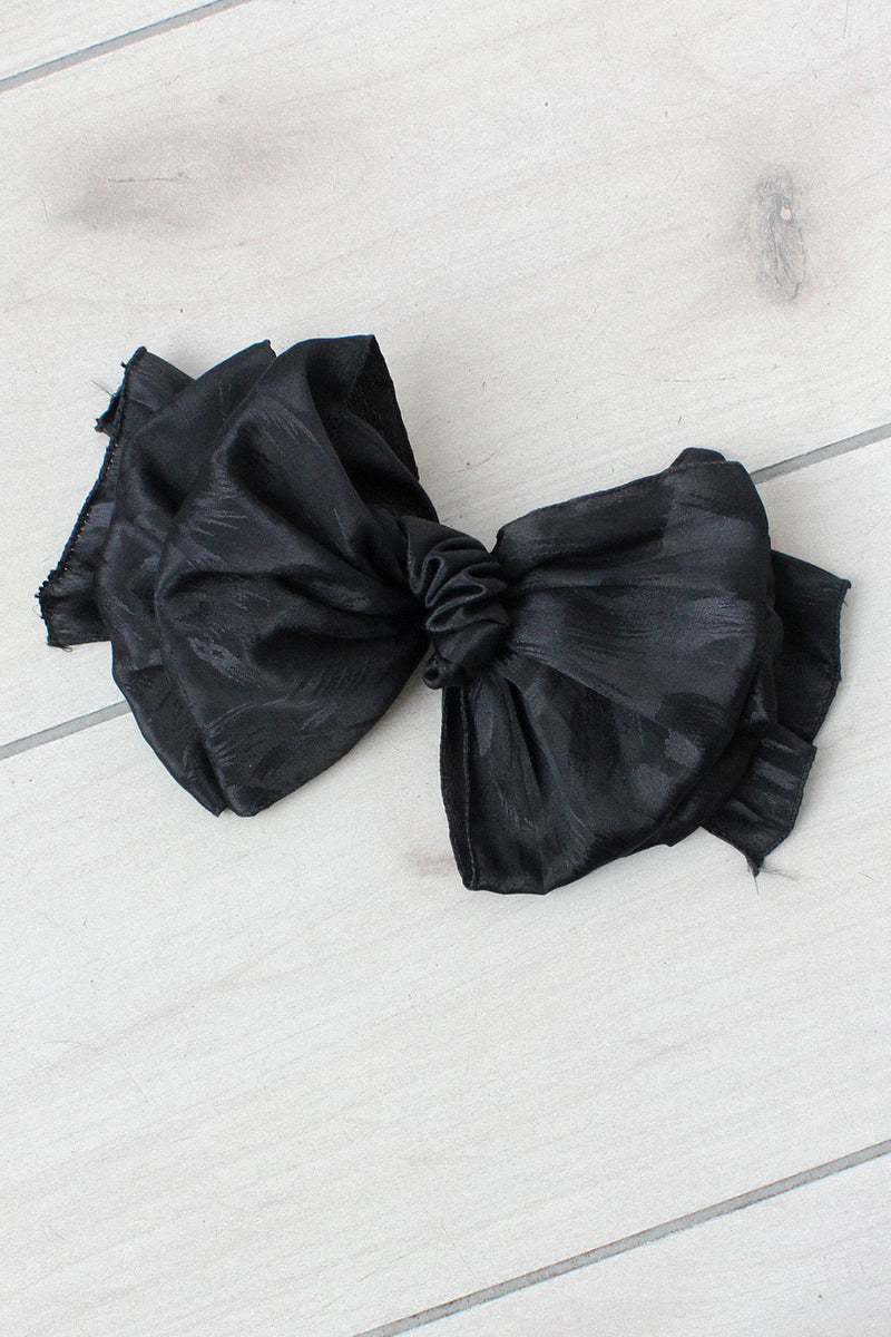 Black Bow Barrette