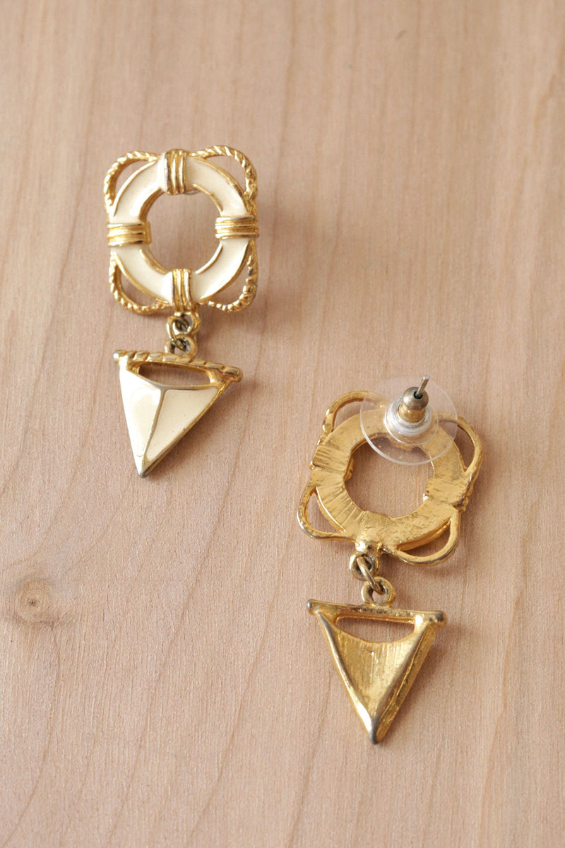 Nautical Life Preserver Earrings
