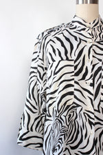 Zebra Print Buttondown M
