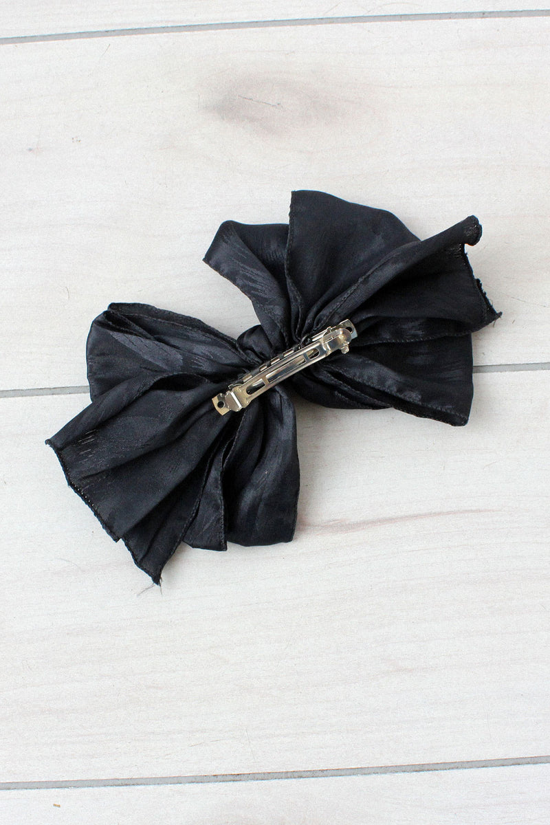 Black Bow Barrette