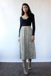 Snakeskin Silk Midi Skirt M/L