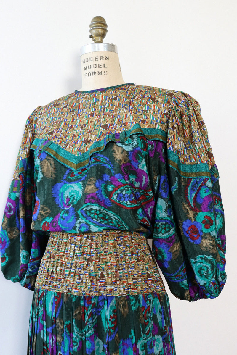 Susan Freis Puff Pleat Dress XS-M