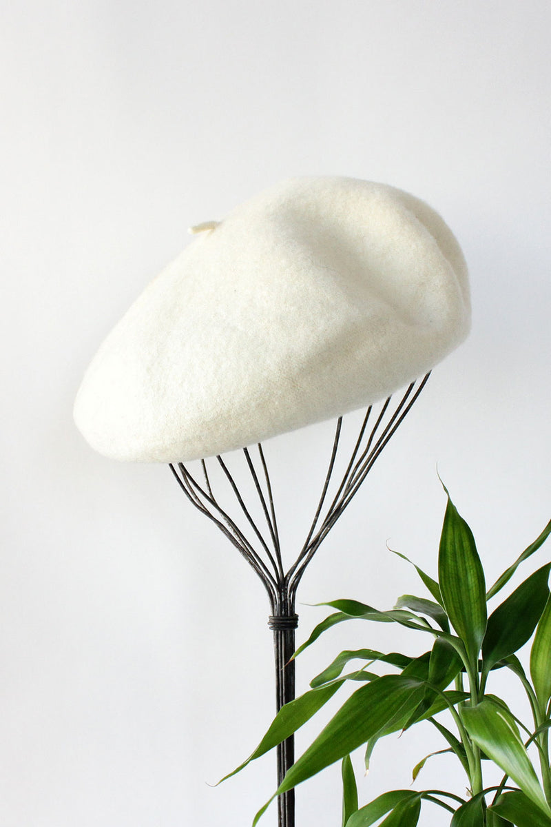 Ivory Wool Beret