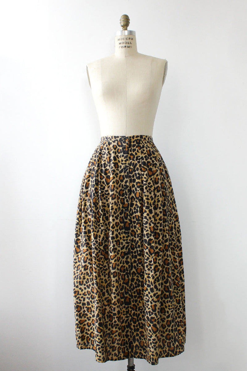 Leopard Life Midi Skirt M