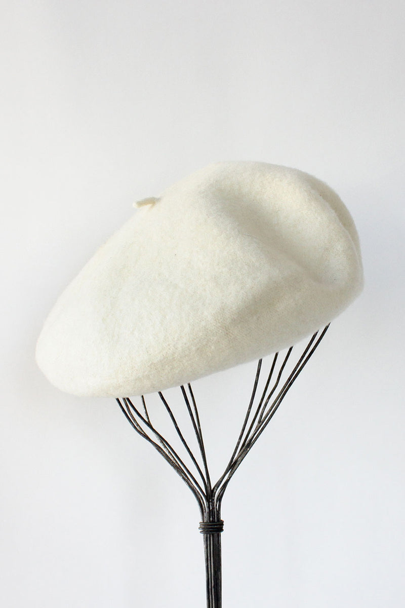 Ivory Wool Beret