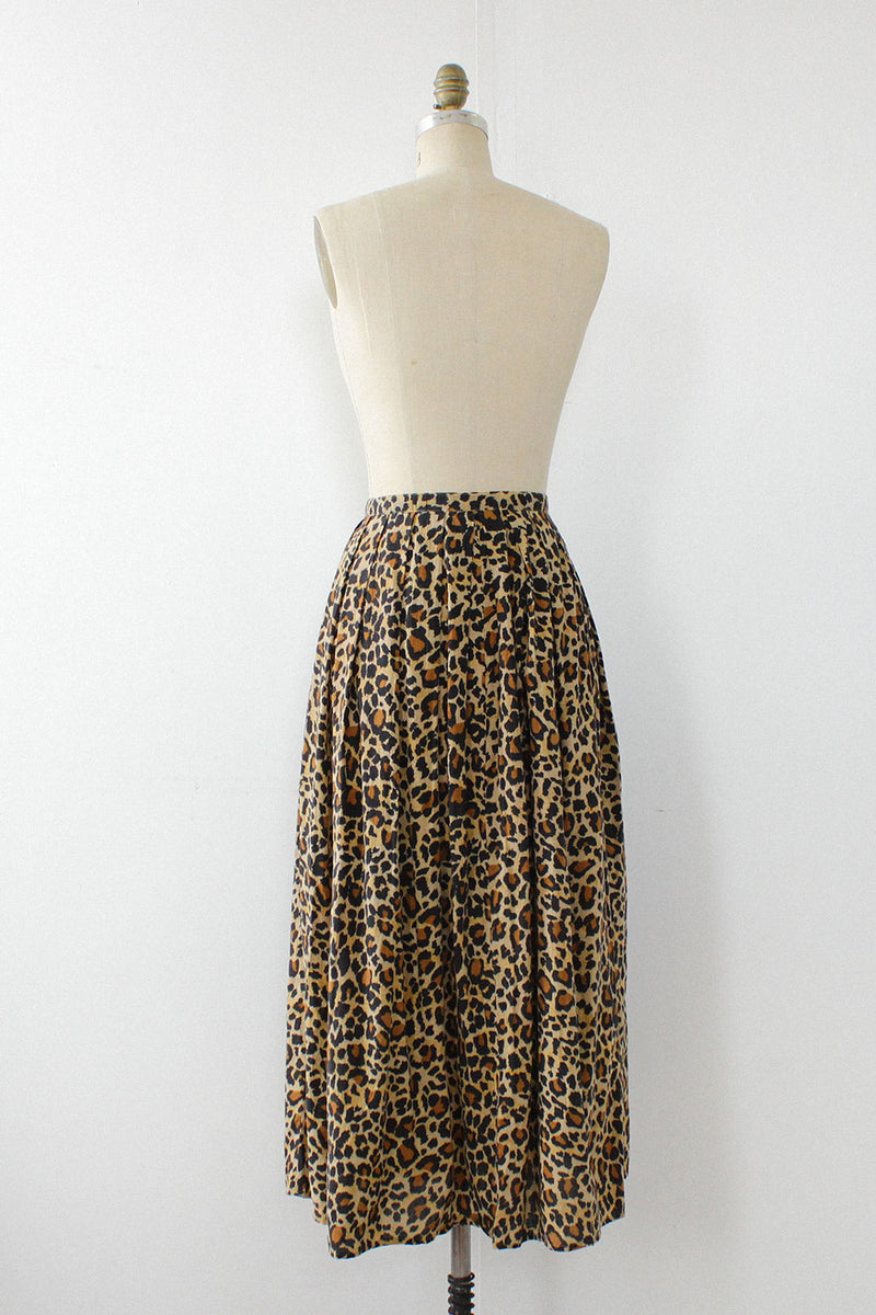 Leopard Life Midi Skirt M