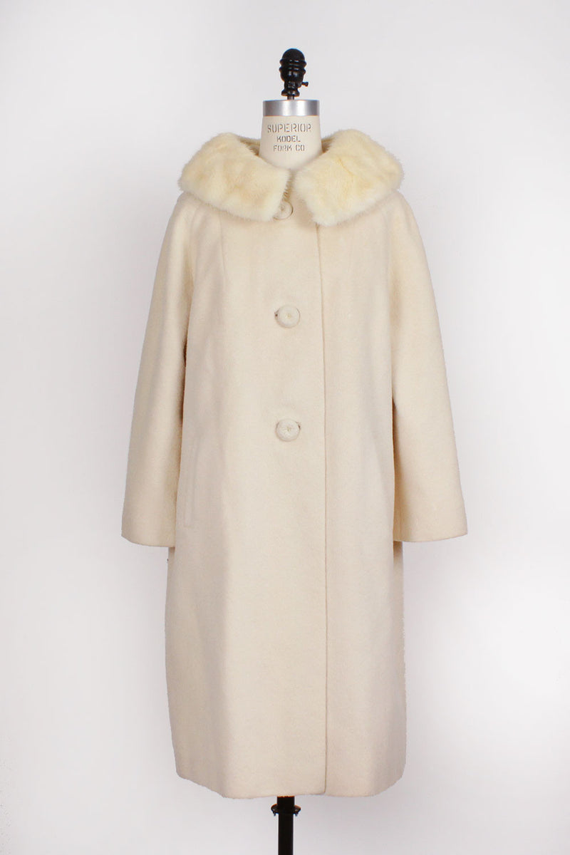 Flurry Mink Collar Coat M