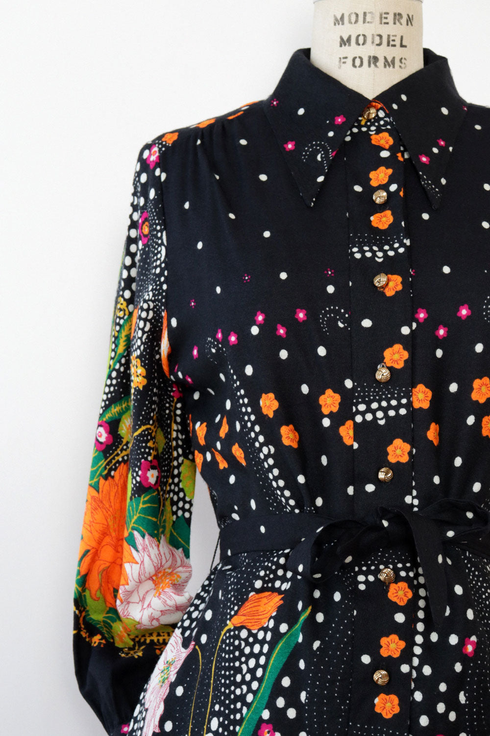 Neon Floral Wonderland Dress M