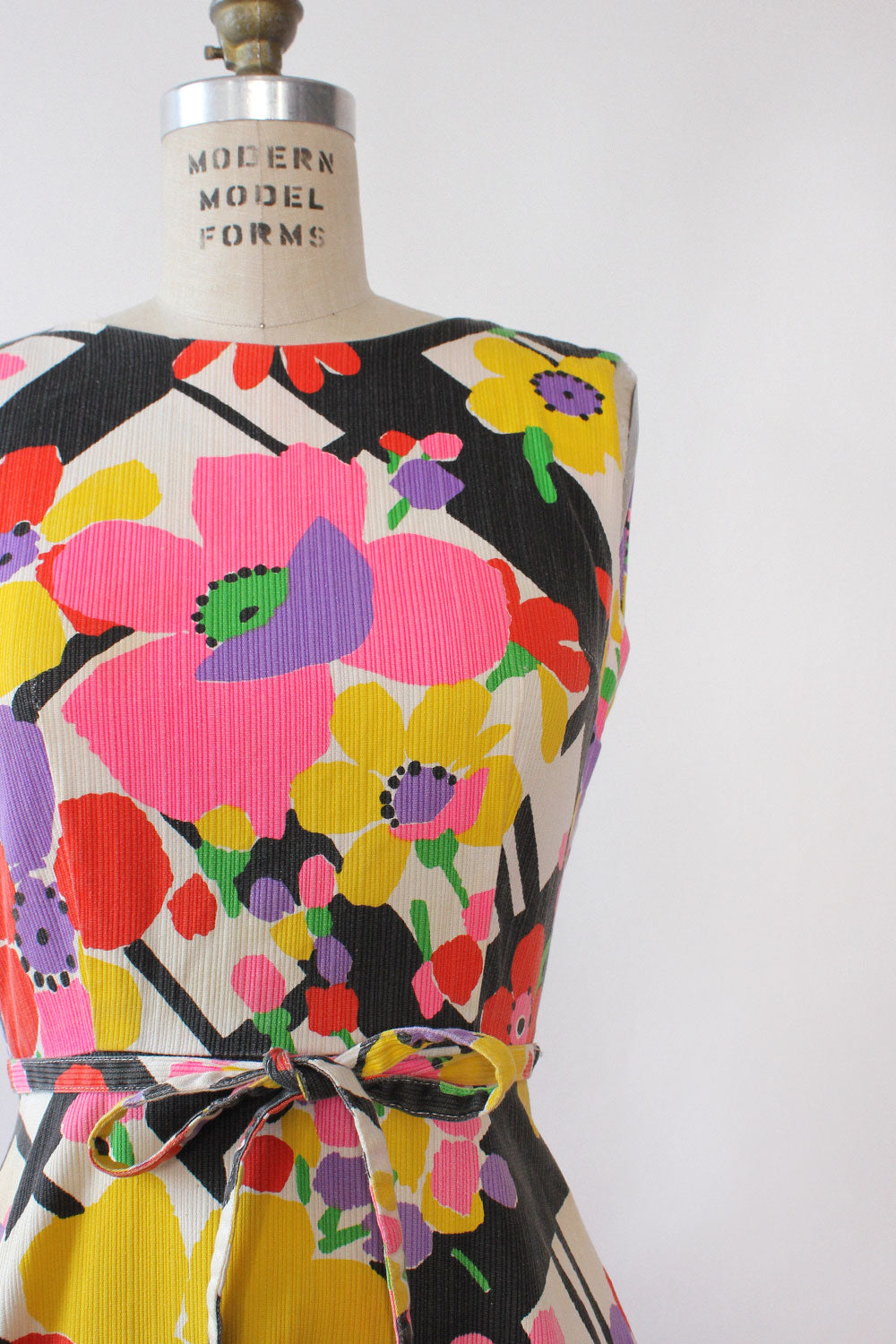 Paper Flower Buttonback Dress S