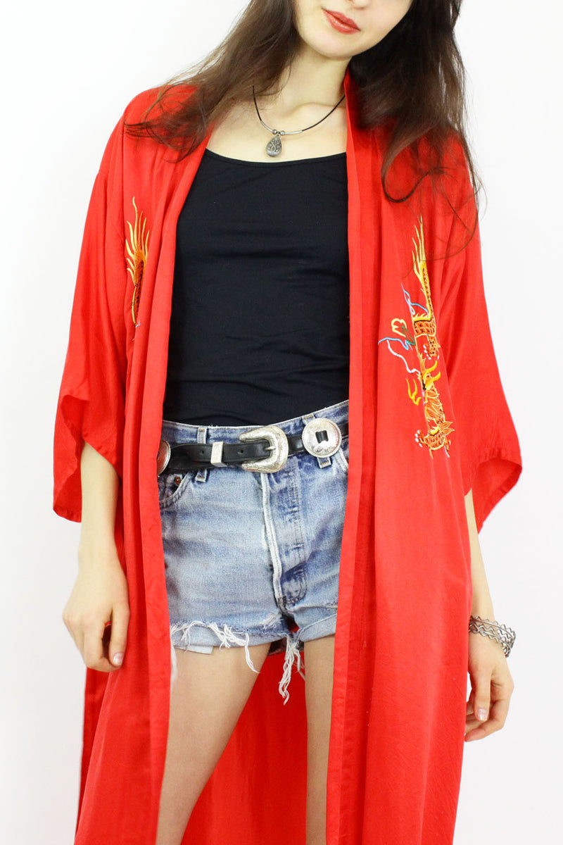 Satin Dragon Kimono
