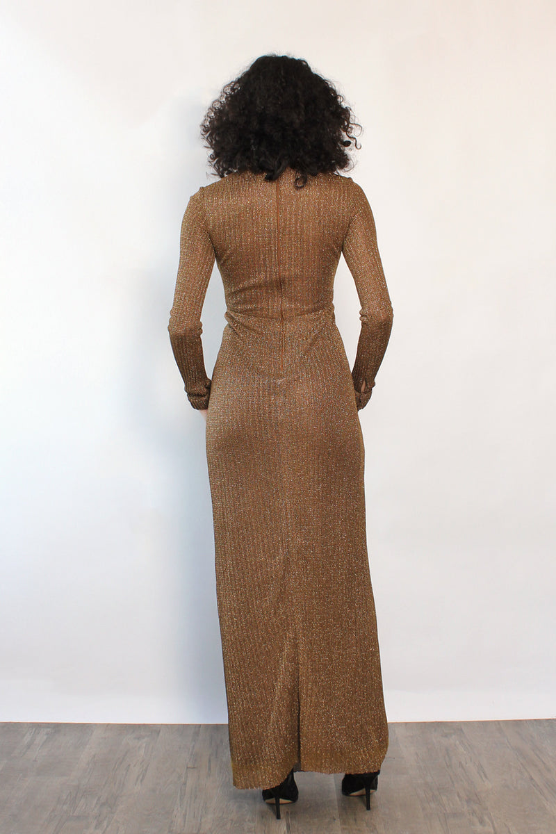 George Halley Bronze Knit Maxi Dress XS/S