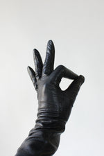 Jet Kidskin High Gloves