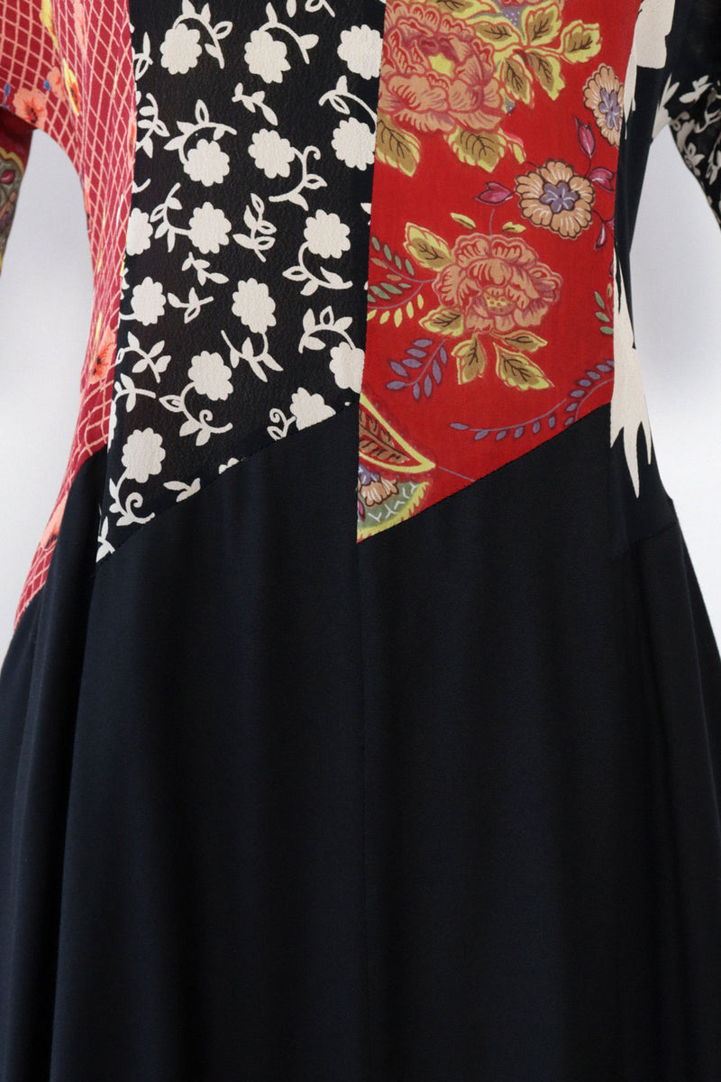 Willow Mixed Print Panel Dress M
