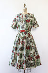 Poppy Moss Cotton Day Dress M-M/L