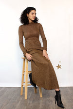 George Halley Bronze Knit Maxi Dress XS/S
