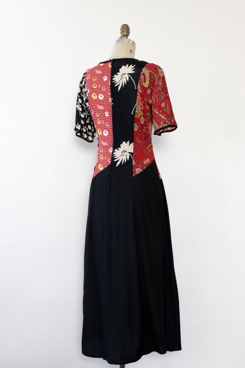 Willow Mixed Print Panel Dress M