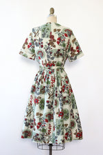 Poppy Moss Cotton Day Dress M-M/L