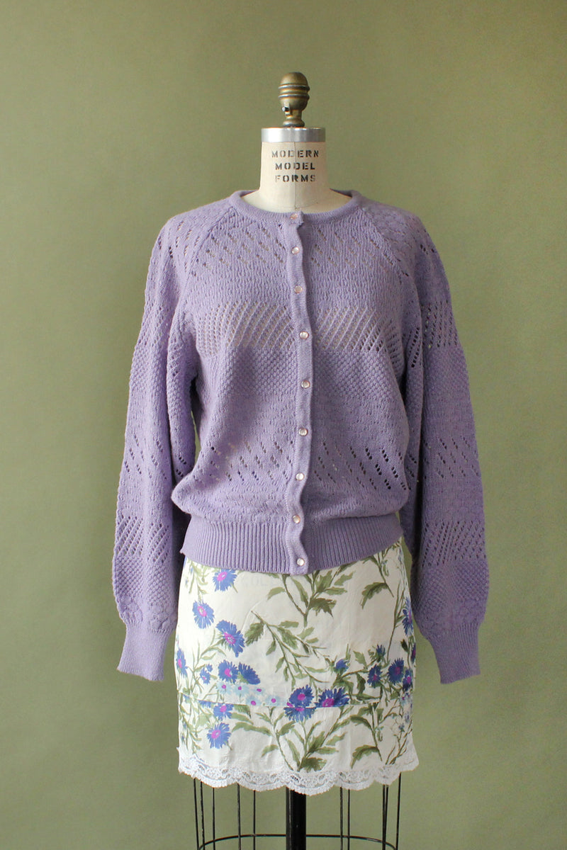 Wisteria Pointelle Cardigan L