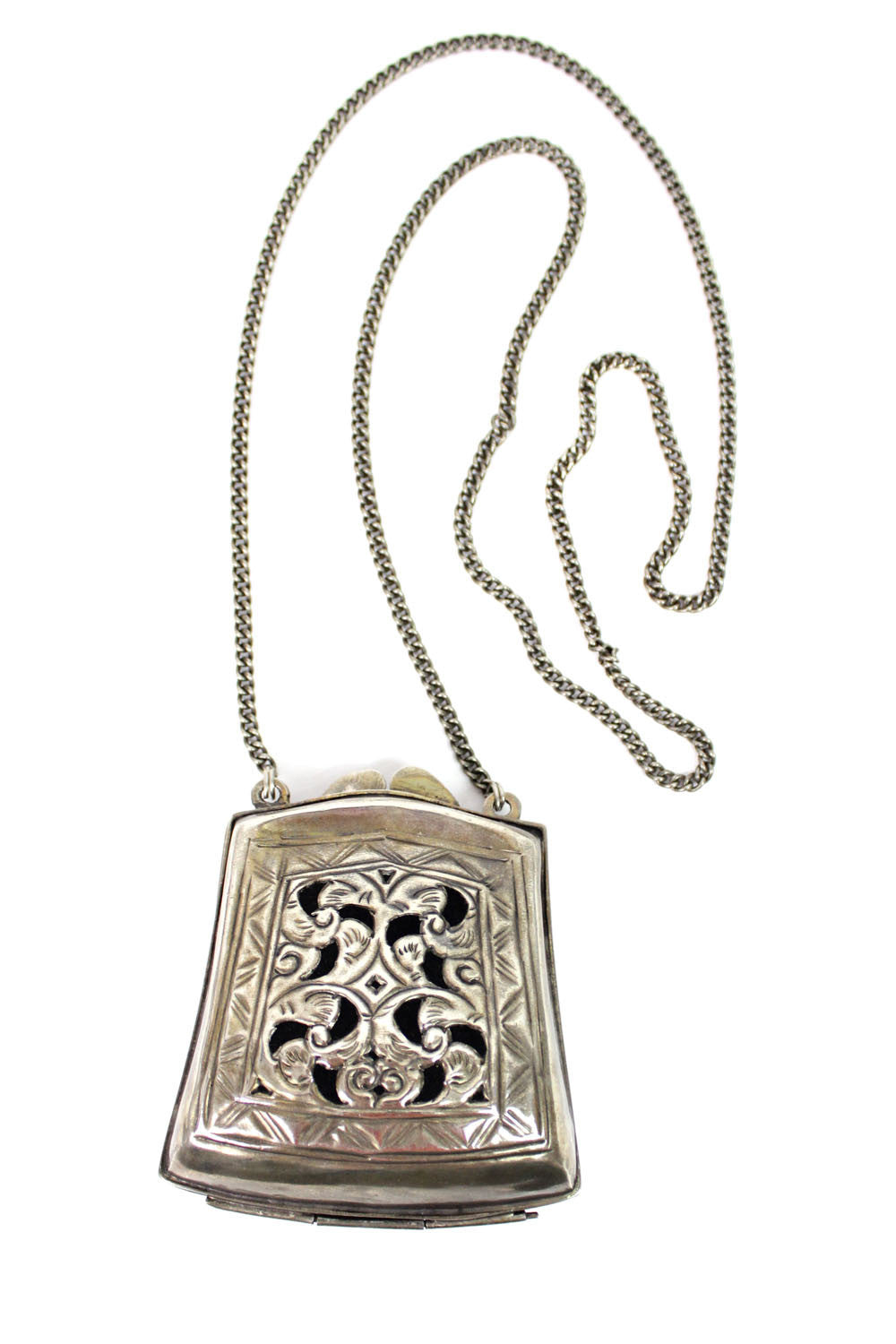 Silver filigree bag