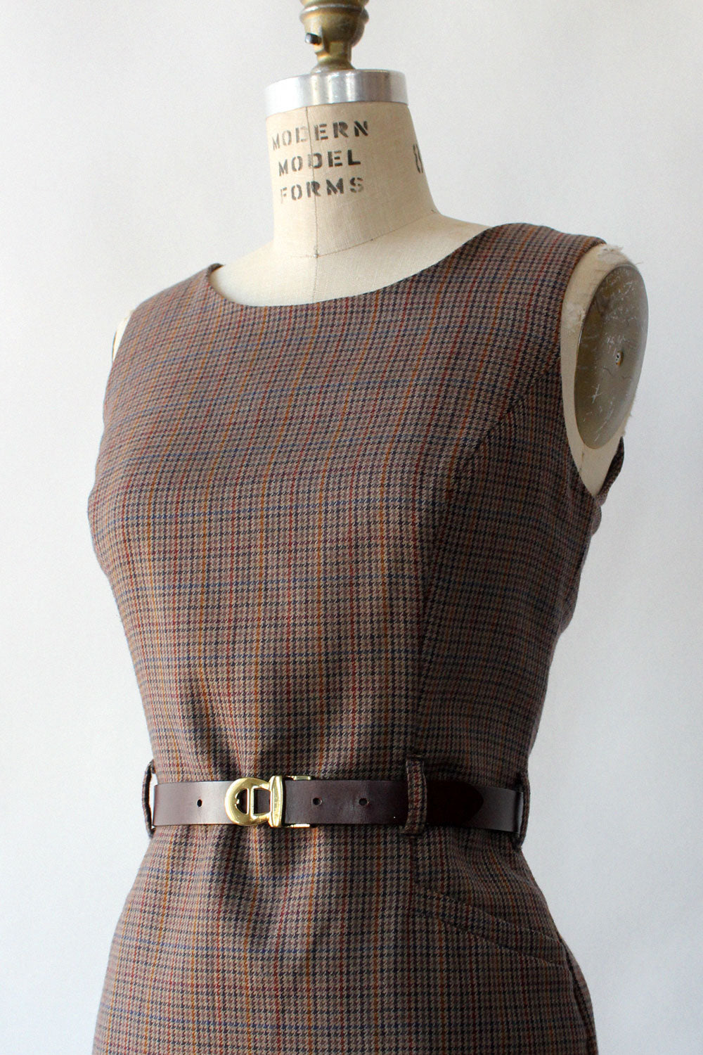 Houndstooth Wool Sheath S/M