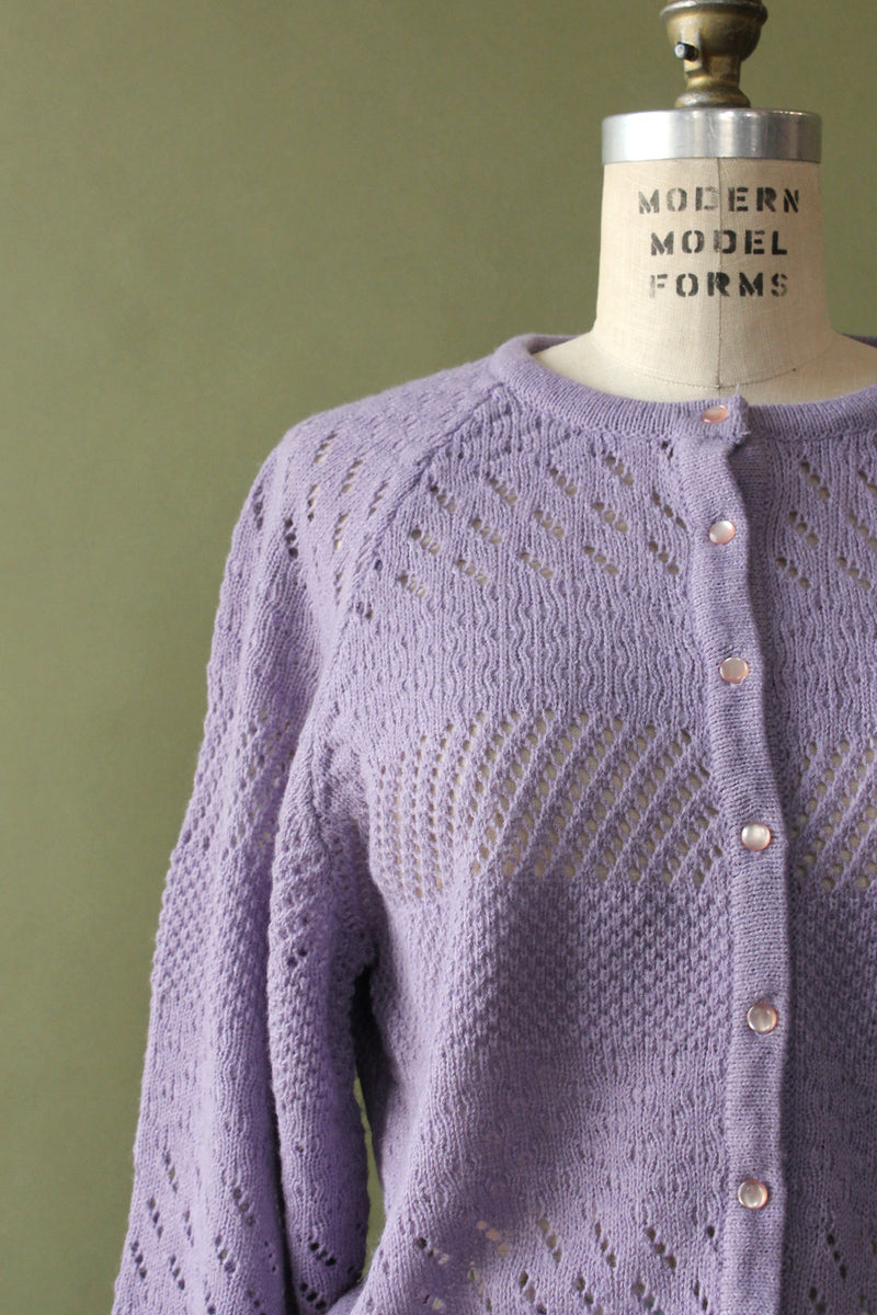 Wisteria Pointelle Cardigan L