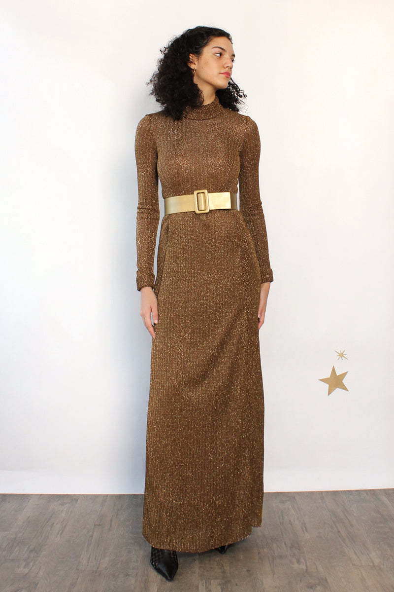 George Halley Bronze Knit Maxi Dress XS/S