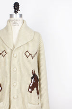 70s Horse Cardigan