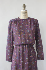 Violet Ditsy Floral Rayon Dress XS-M