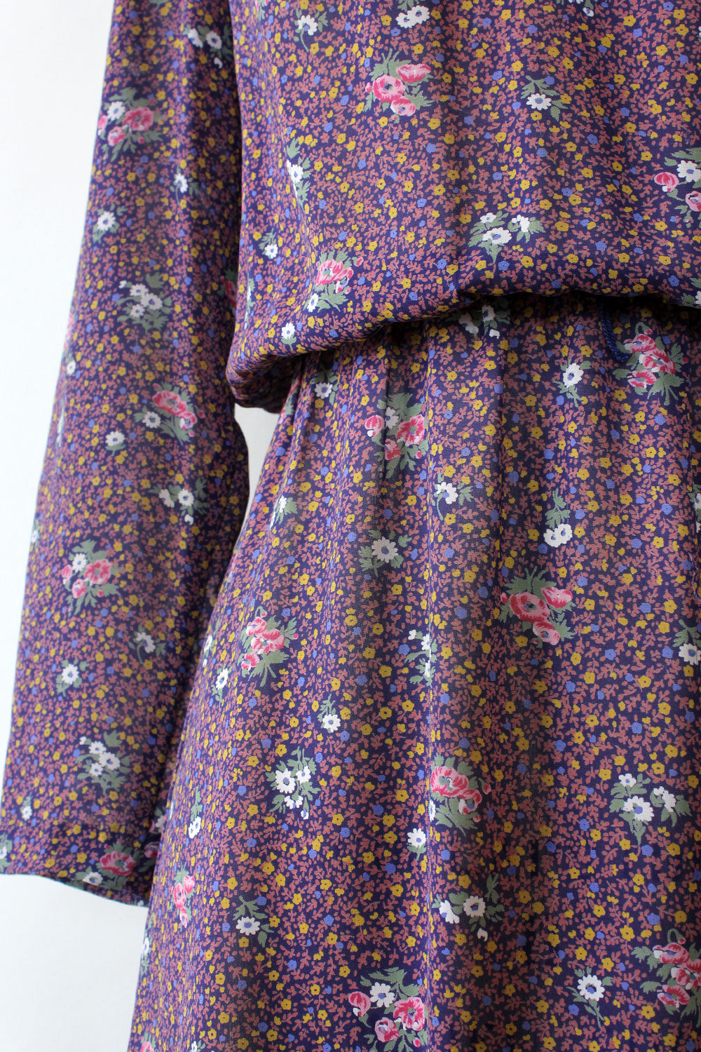 Violet Ditsy Floral Rayon Dress XS-M