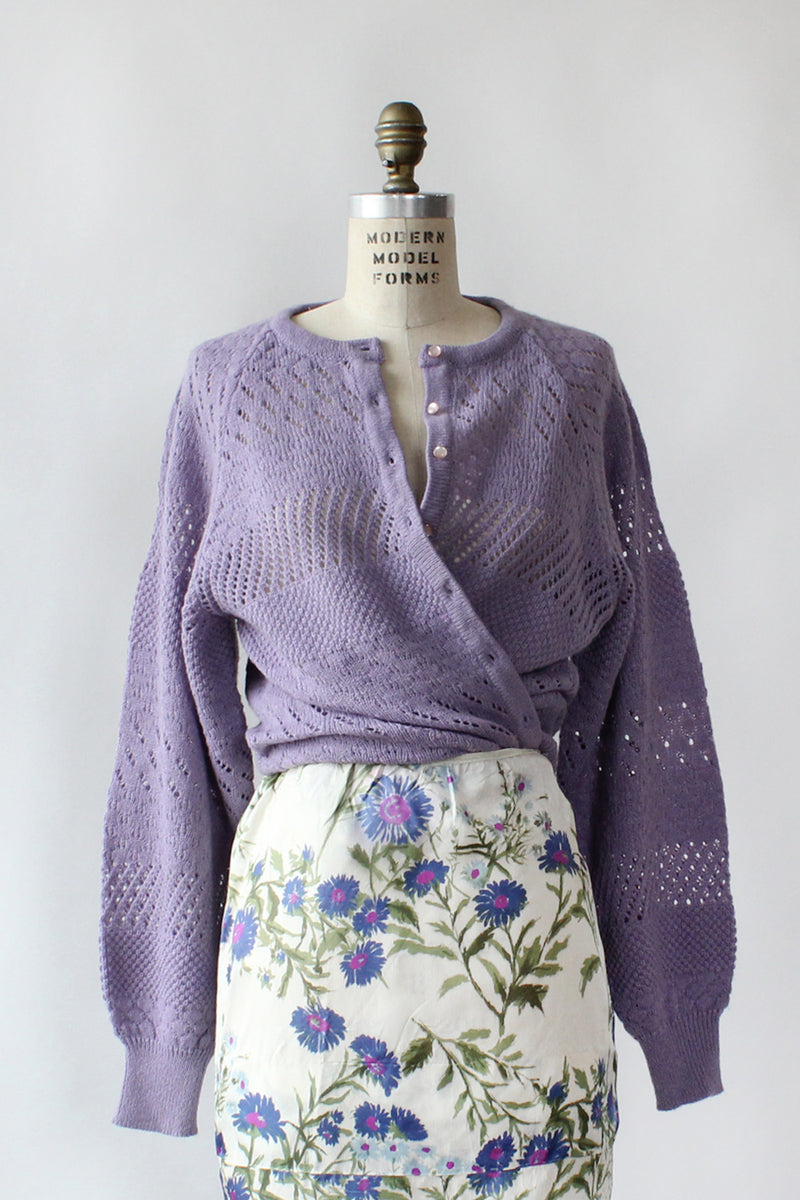 Wisteria Pointelle Cardigan L
