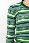 Mossy Green Striped Knit Top XS/S