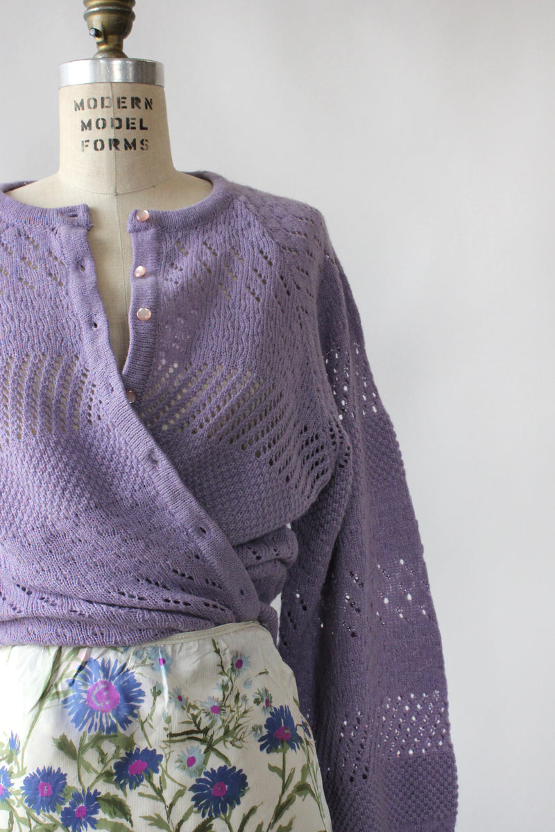 Wisteria Pointelle Cardigan L