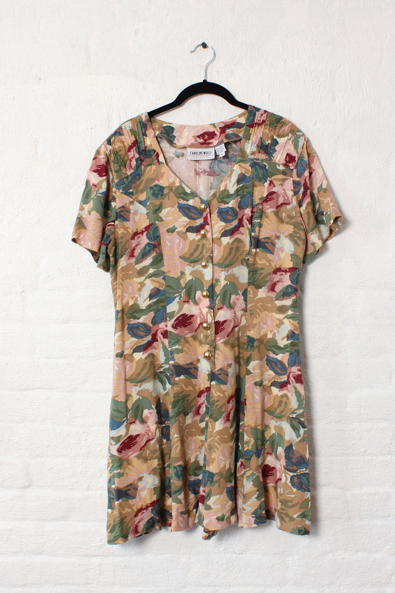 Watercolor Floral Romper M/L
