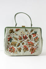 Foliage Needlepoint Purse