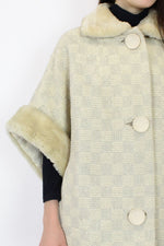1960s cream cocoon coat