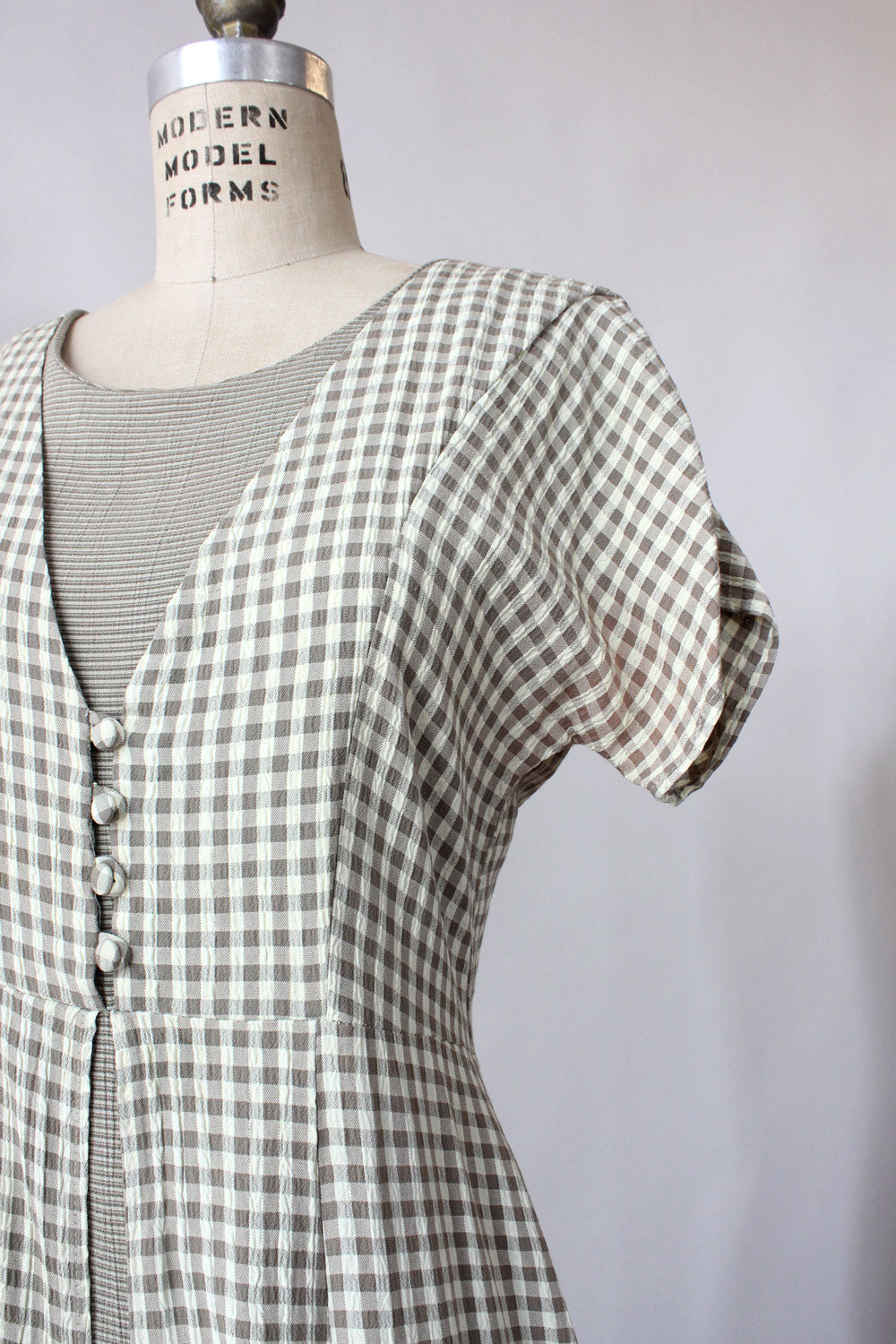 Thyme Gingham Rayon Dress S/M