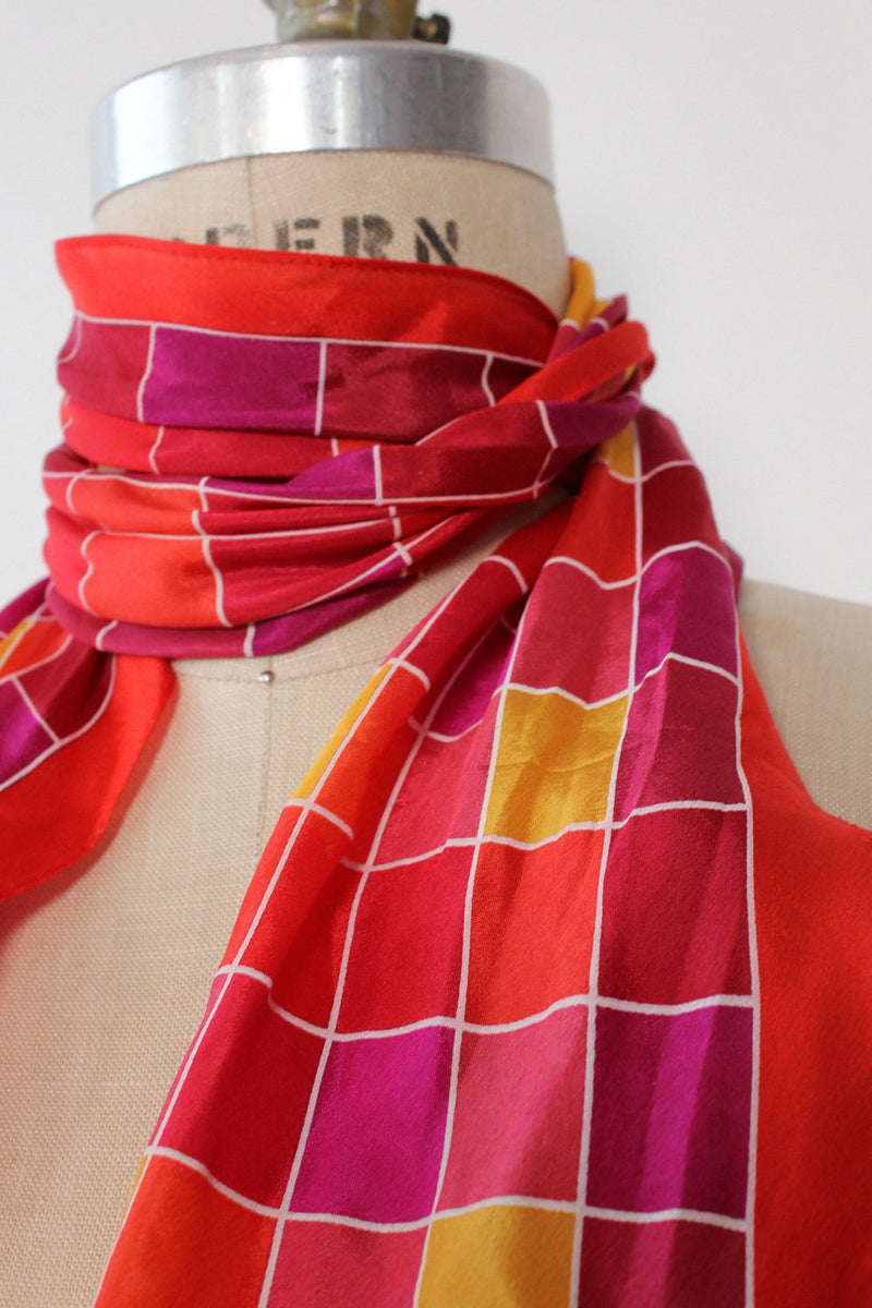 Cranberry Silk Sash Scarf