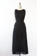 Lace-up Jacquard Maxi Dress M/L