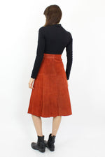 Rust Suede Skirt S