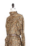 Paisley Flared Long Sleeve Dress M
