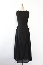 Lace-up Jacquard Maxi Dress M/L