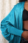 Teal Crinkle Cocoon Topper M/L