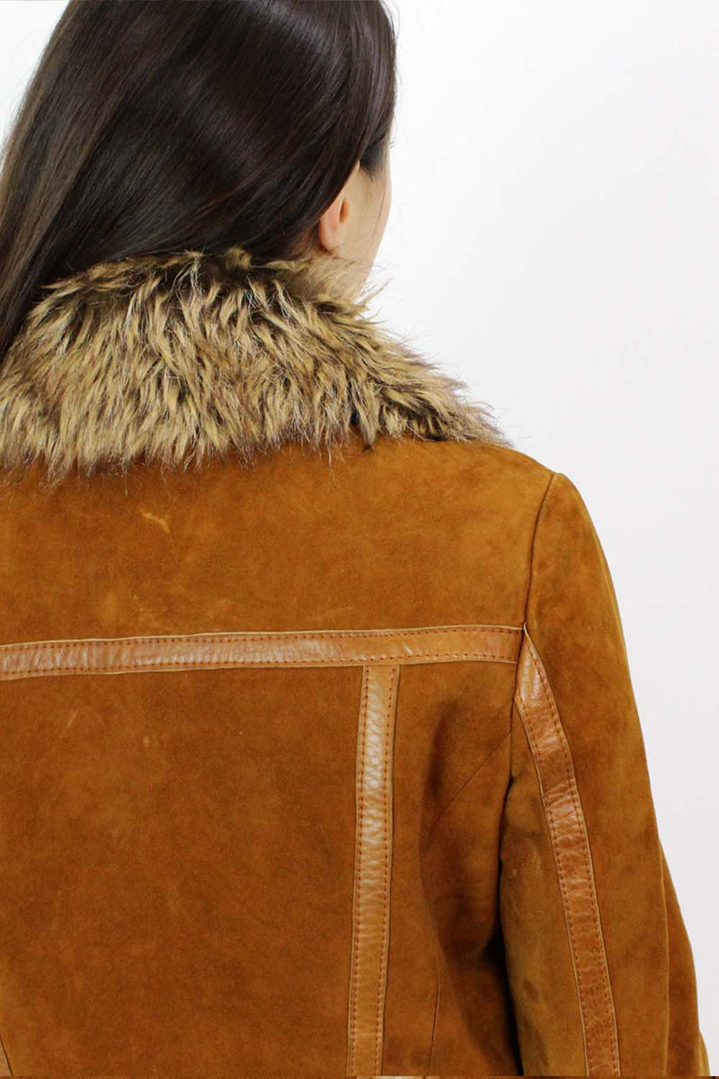 Deerskin Fur Collar Jacket XS