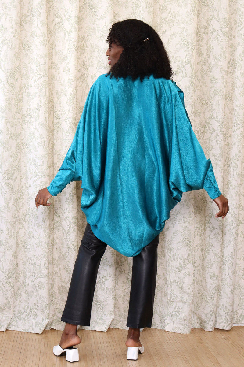 Teal Crinkle Cocoon Topper M/L