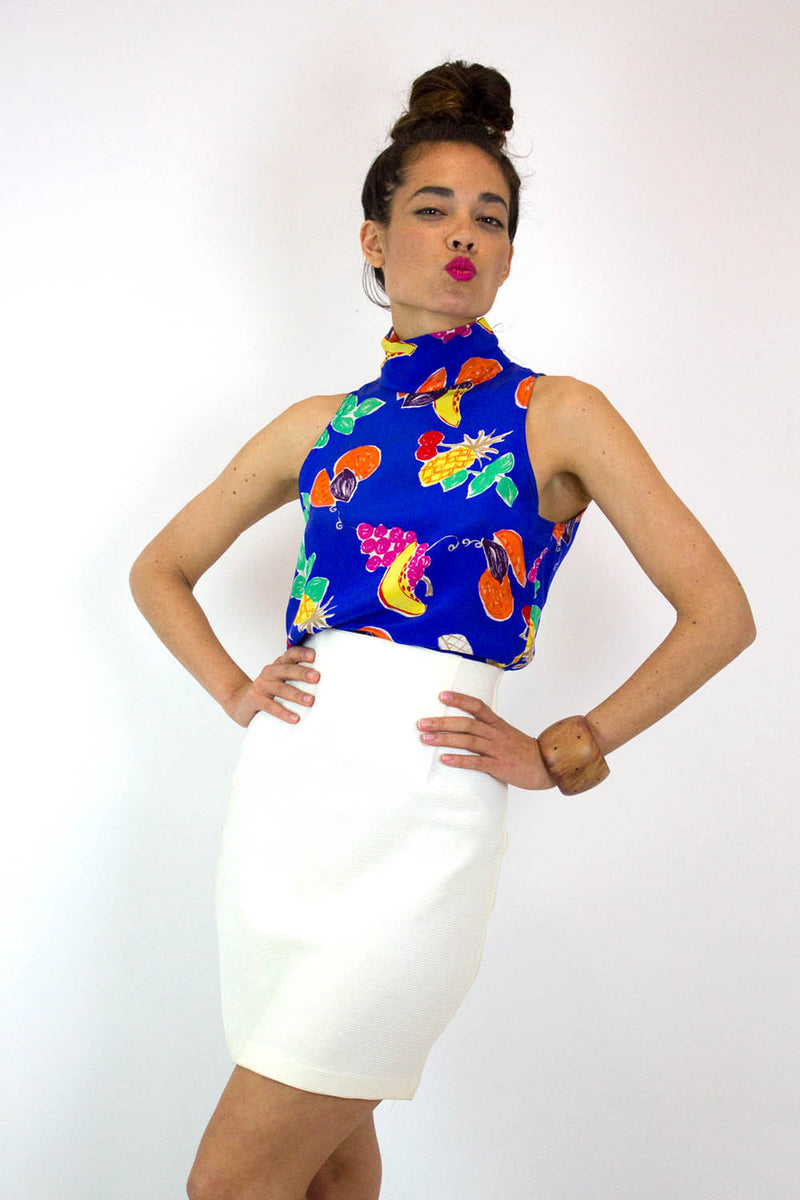 Juicy Fruit Silk Blouse S
