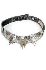 Nina Arjani celestial crystal leather belt M