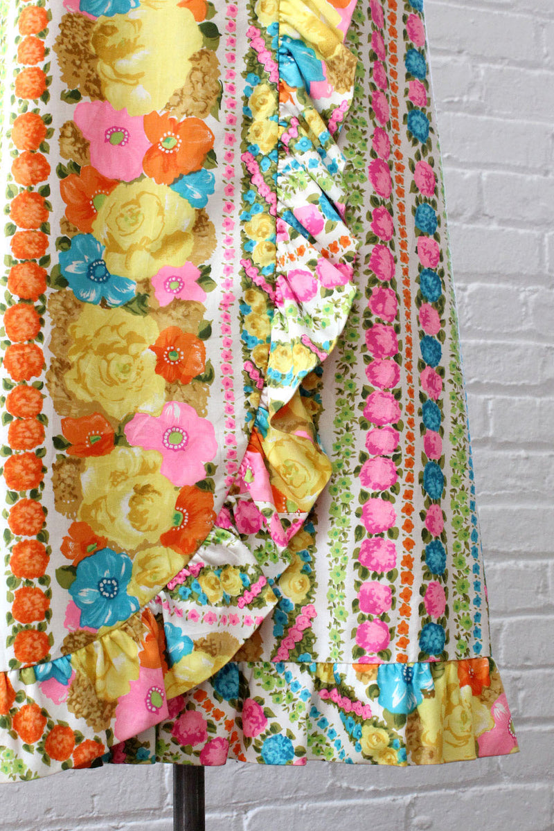 Wallpaper Floral Ruffle Skirt M