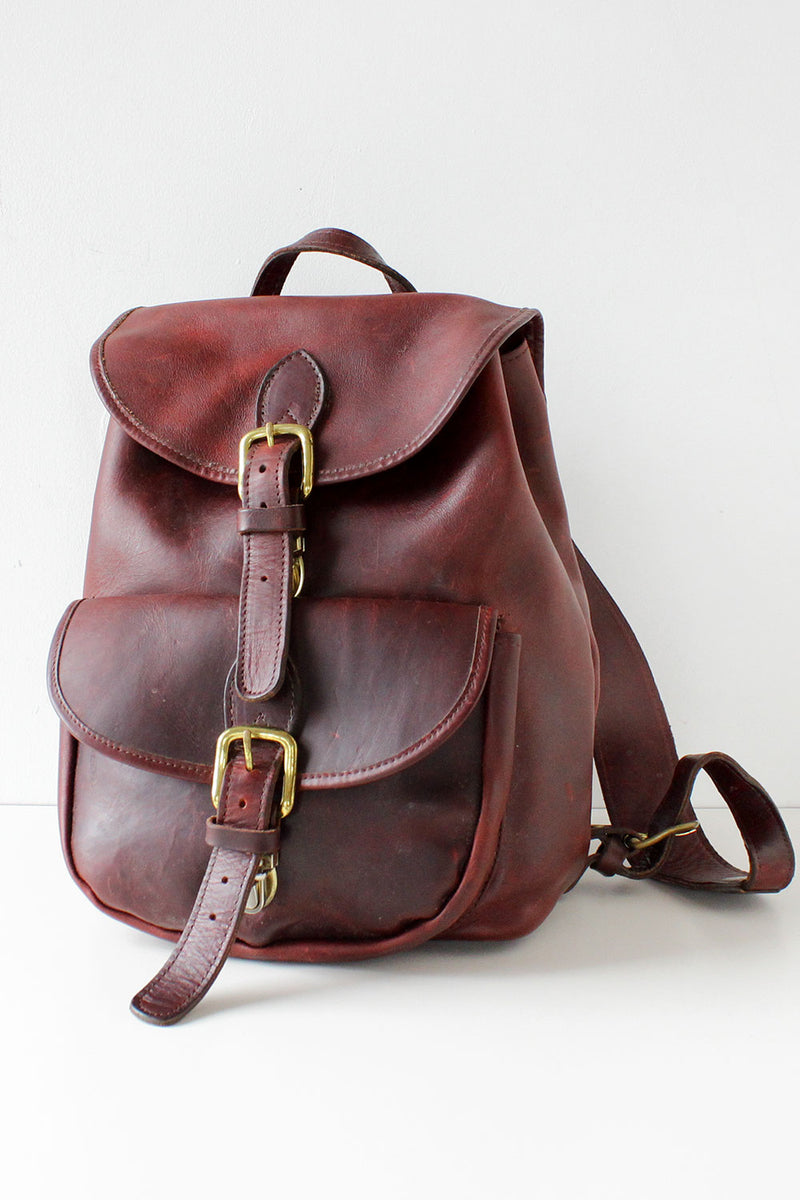 Espresso Leather Backpack