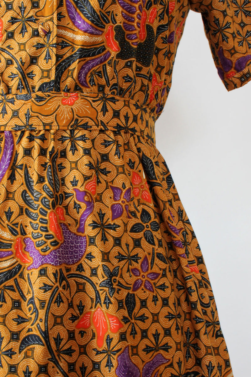 Bird Batik Belted Dress XS-M